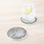 Dessous De Verre En Grès Skyline londonien en cercle (Côté)