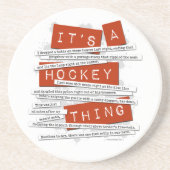 Dessous De Verre En Grès Slang de hockey (Devant)
