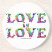 Dessous De Verre En Grès SlipperyJoe amour est l'amour goutte à goutte de f (Devant)