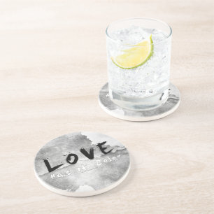 Dessous De Verre En Grès SlipperyJoe l'amour n'a pas de couleur de peau de