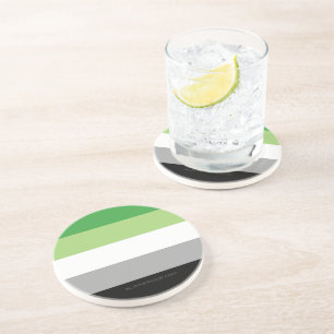 Dessous De Verre En Grès SlipperyJoe's Aromantic Pride Drapeau gay cadeaux
