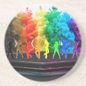 Dessous De Verre En Grès SlipperyJoe's Dancing Pride Shadows cadeaux gay ar (Devant)