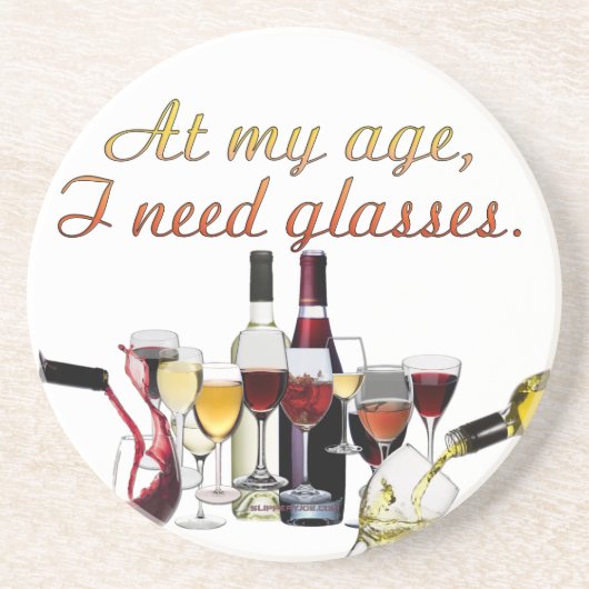 Dessous De Verre En Grès SlipperyJoe's Vins Verres de raisins fermentés vin (Devant)