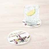 Dessous De Verre En Grès SlipperyJoe's Vins Verres de raisins fermentés vin (Côté)