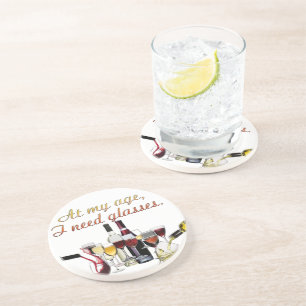 Dessous De Verre En Grès SlipperyJoe's Vins Verres de raisins fermentés vin