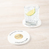 Dessous De Verre En Grès slogan du logo de l'entreprise (Côté)