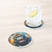 Dessous De Verre En Grès Smiling gorilla (Côté)