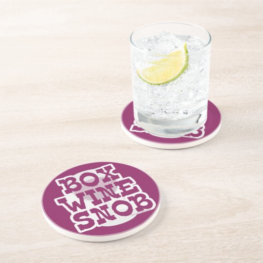 Dessous De Verre En Grès Snob de vin de boîte (Côté)