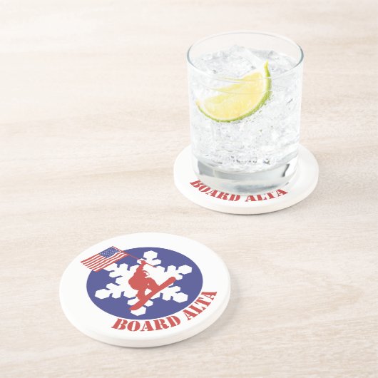 Dessous De Verre En Grès Snowboard Alta (Côté)