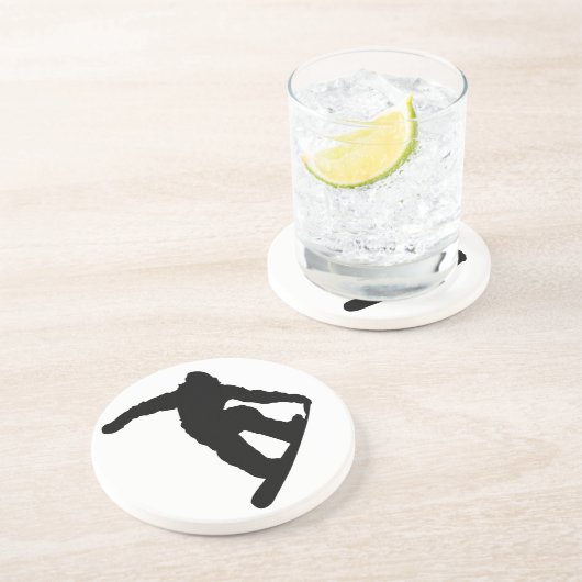 Dessous De Verre En Grès Snowboardeur (Côté)