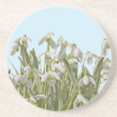 Dessous De Verre En Grès Snowdrops (Devant)