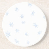 Dessous De Verre En Grès Snowflakes (Devant)