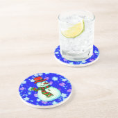 Dessous De Verre En Grès Snowman (Côté)