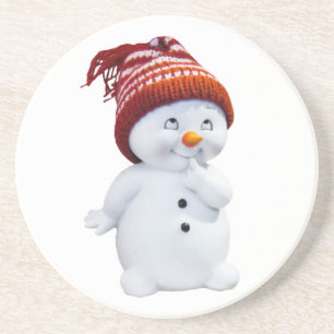 DESSOUS DE VERRE EN GRÈS SNOWMAN JOUEUR