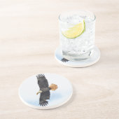 Dessous De Verre En Grès Soaring Bald Eagle Wildife Photo Art (Côté)