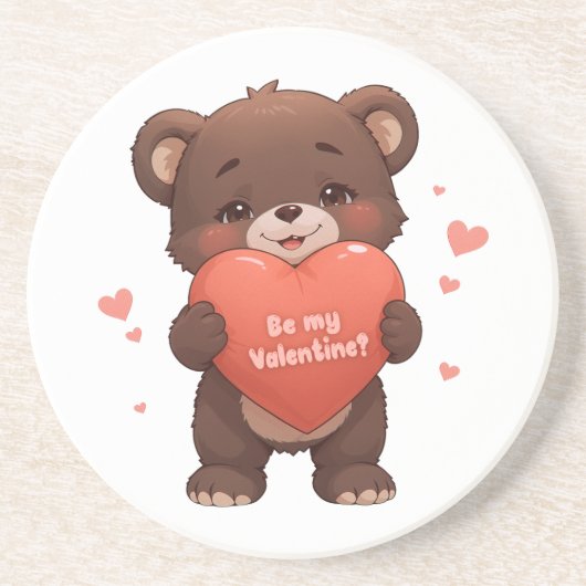 Dessous De Verre En Grès Sois ma Saint Valentin ? (Devant)