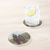 Dessous De Verre En Grès Soldats de l'union monétaire (Côté)