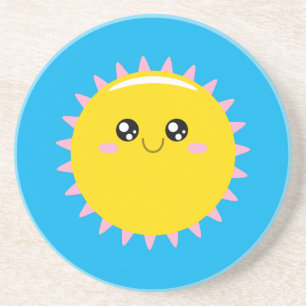 Dessous De Verre En Grès Soleil