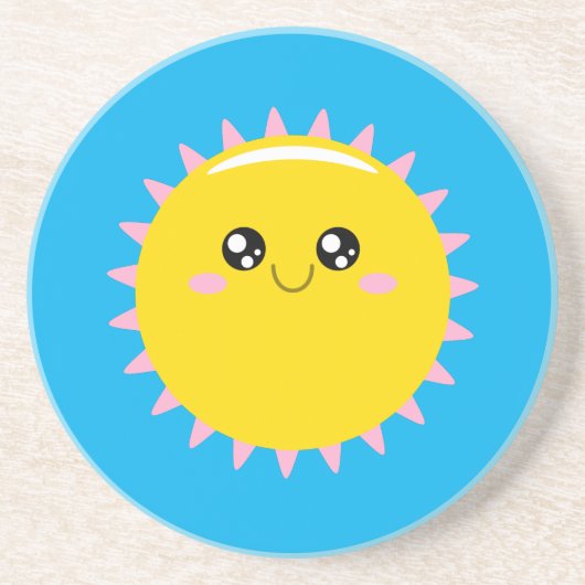 Dessous De Verre En Grès Soleil (Devant)