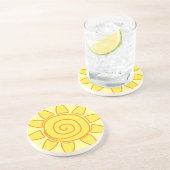 Dessous De Verre En Grès Soleil (Côté)