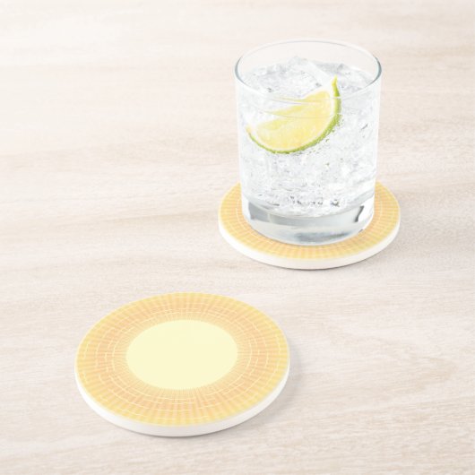 Dessous De Verre En Grès Soleil (Côté)