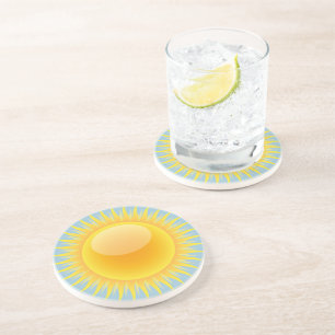 Dessous De Verre En Grès Soleil brillant