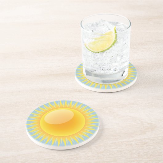 Dessous De Verre En Grès Soleil brillant (Côté)