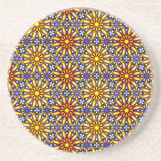 Dessous De Verre En Grès Soleil Céleste (Devant)