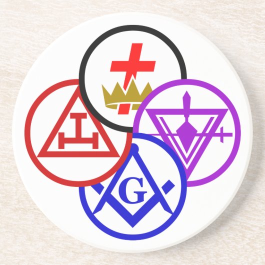 Dessous De Verre En Grès Soleil de rite de York (Devant)