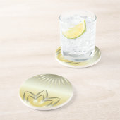 Dessous De Verre En Grès soleil et fleur (Côté)
