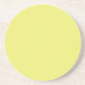 Dessous De Verre En Grès Solid Bright Lemon Yellow Coaster (Devant)