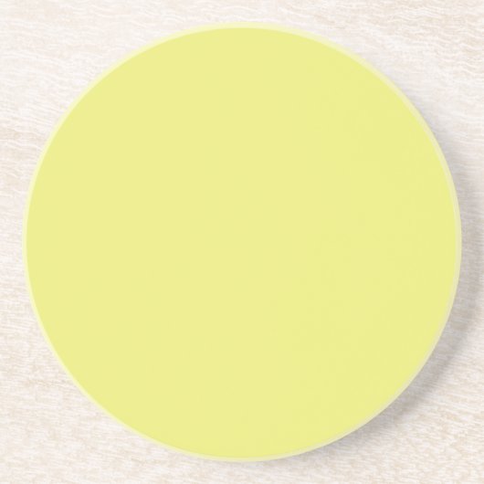 Dessous De Verre En Grès Solid Bright Lemon Yellow Coaster (Devant)
