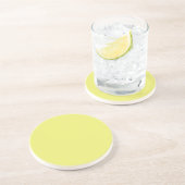 Dessous De Verre En Grès Solid Bright Lemon Yellow Coaster (Côté)