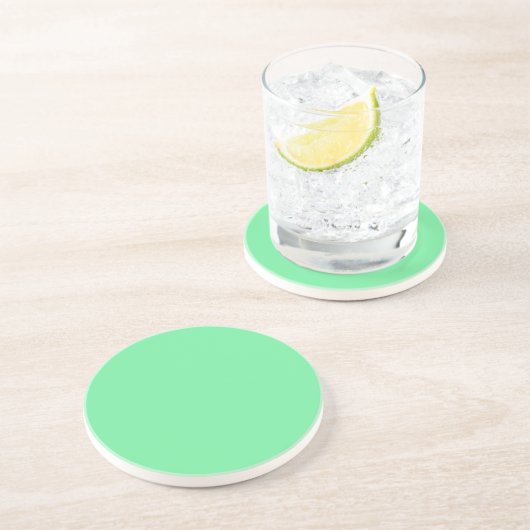 Dessous De Verre En Grès Solid Bright Lime Green Coaster (Côté)