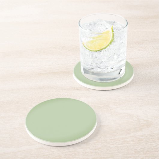 Dessous De Verre En Grès Solid Jade Green Celadon (Côté)