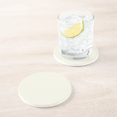 Dessous De Verre En Grès Solid Pale Butter Yellow Coaster (Côté)