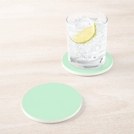 Dessous De Verre En Grès Solid Soft Mint Green Coaster (Côté)