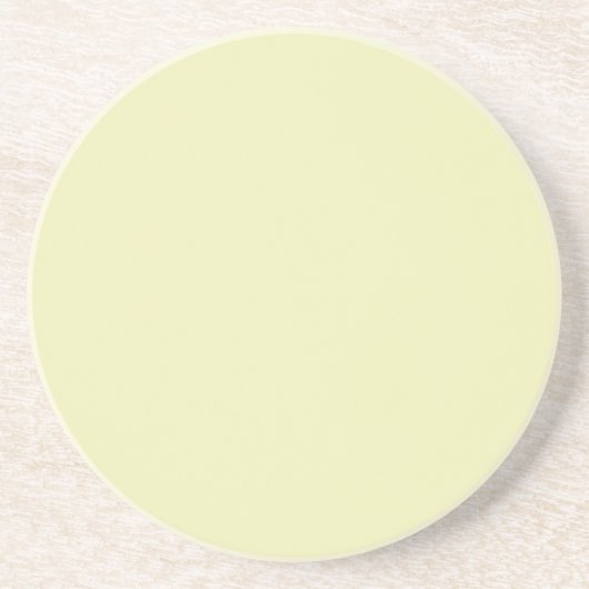 Dessous De Verre En Grès Solid Soft Pastel Yellow Coaster (Devant)