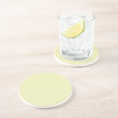 Dessous De Verre En Grès Solid Soft Pastel Yellow Coaster (Côté)
