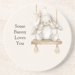 Dessous De Verre En Grès Some Bunny vous aime Swing