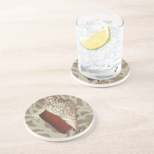 Dessous De Verre En Grès Sonnet maritime IV (Côté)