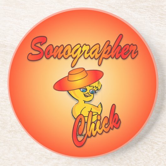 Dessous De Verre En Grès Sonographe Chick #5 (Devant)