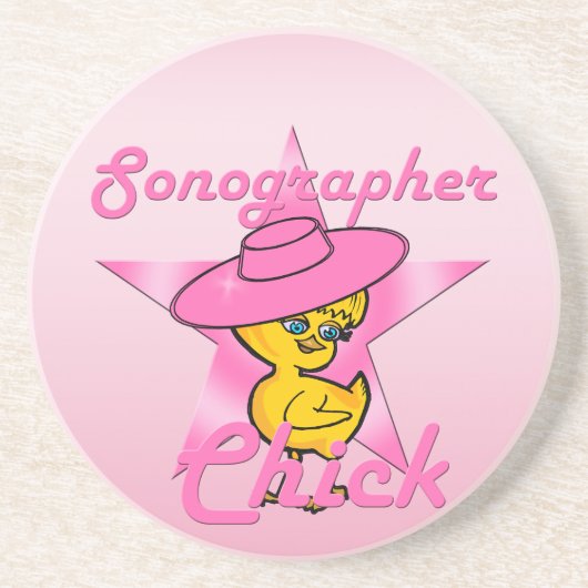 Dessous De Verre En Grès Sonographe Chick #8 (Devant)