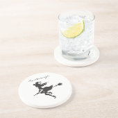 Dessous De Verre En Grès Sorcière Broom Halloween Thunder_Cove (Côté)