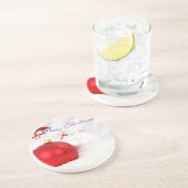 Dessous De Verre En Grès Souhaits élégants de Noël (Côté)