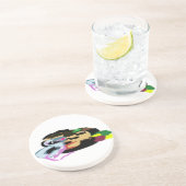 Dessous De Verre En Grès Souris citrouille joie d'automne (Côté)
