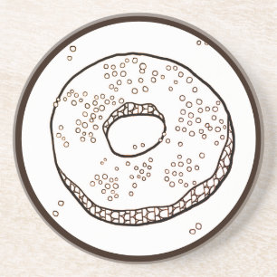 Dessous De Verre En Grès Sous-tasse rond en grès KNIT DONUT