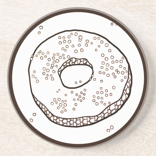 Dessous De Verre En Grès Sous-tasse rond en grès KNIT DONUT (Devant)