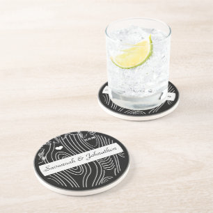 Dessous De Verre En Grès Sous-verre à date de sauvegarde d'arbre à grain de