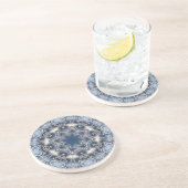 Dessous De Verre En Grès Sous-verre décoratif en grès bleu (Côté)